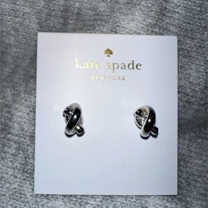 NWT Kate Spade sailors knot silver earrings